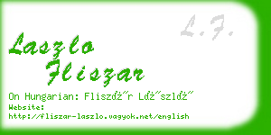 laszlo fliszar business card